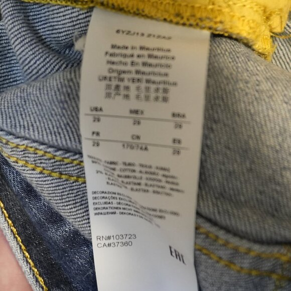 Armani Exchange Dark Blue Faded Slim Fit Denim Jeans - Size 29W - Picture 8 of 9